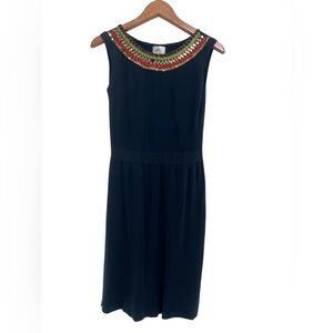 Milly Embellished Scoop Neck Sheath Dress